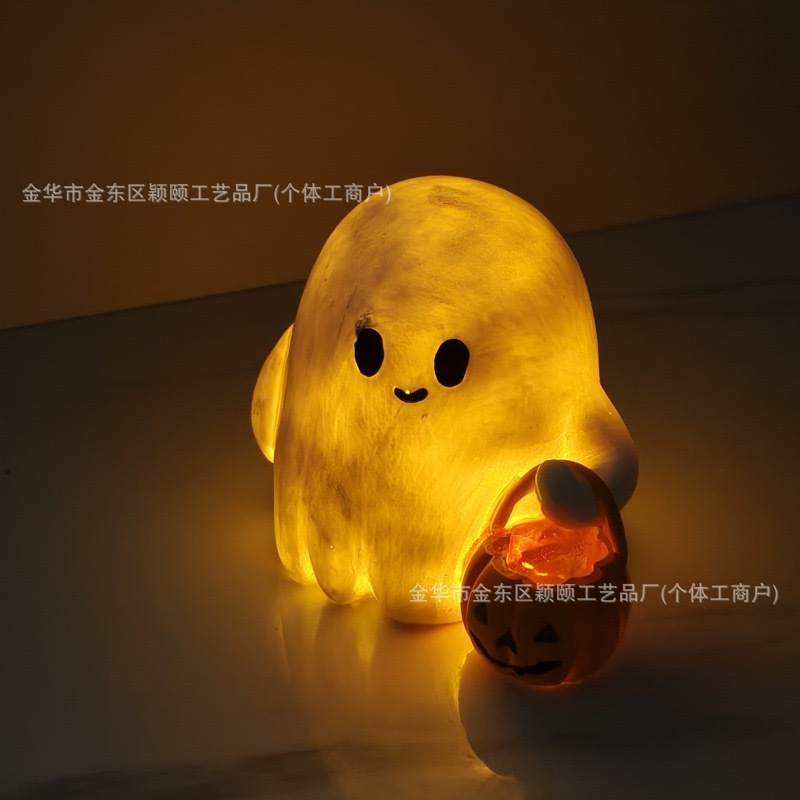 跨境新品万圣节可爱幽灵派对装饰庭院摆件书房桌面装饰小摆件批发|undefined