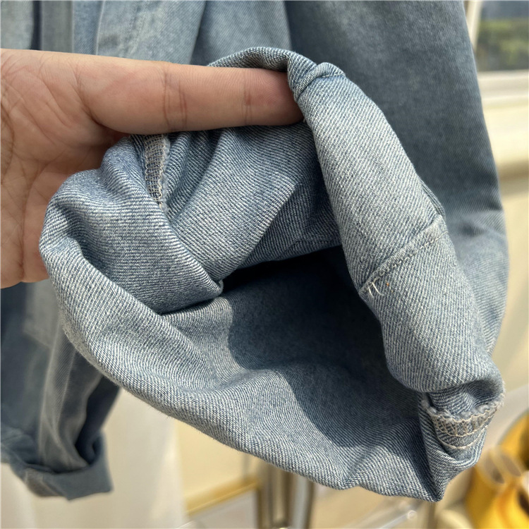 2024 Summer Korean Children's Thin Patch Capris Boys' Loose Wide Edition Denim Radish Pants Trend_voghion.com