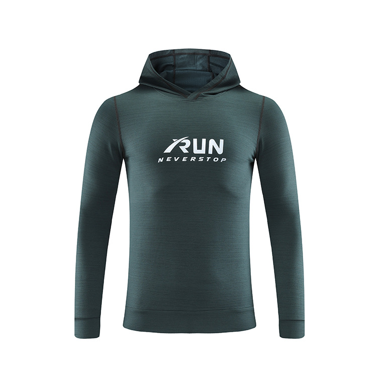 Sudadera con capucha de manga larga para hombre, ropa deportiva para otoño e invierno, para correr al aire libre, entrenamiento físico, ropa de secado rápido, deportes de pesca