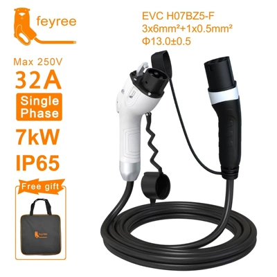 Feyree New Energy Vehicle Universal Elektrikli avtomobil şarj cihazları - european-and-american-double-headed-gun-240v32a7kw