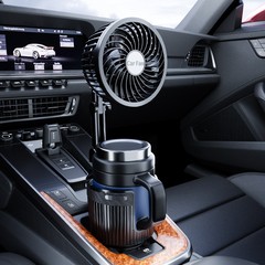 夏の人気の車用扇風機 4inch 車用カップホルダー扇風機 24V 大型トラック専用カップホルダーファン冷却