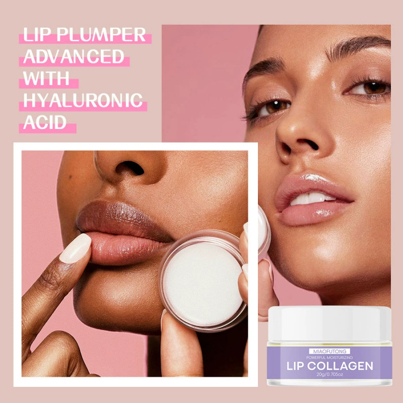 Кросс-бордерный экспорт Увлажняющий крем для губ с коллагеновой эссенцией, увлажняющий, разглаживающий морщинки на губах, удаляющий черноту и осветляющий уход.