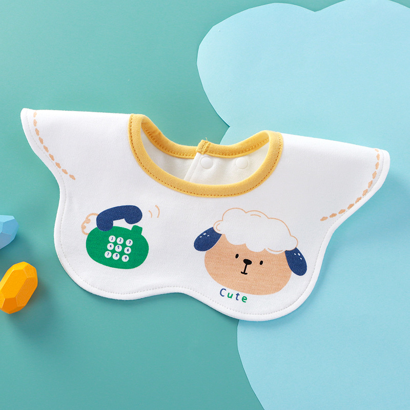 Babero para bebé toalla de saliva para bebé algodón impermeable recién nacido a prueba de vómitos babero para comer 360 grados rotación primavera y verano