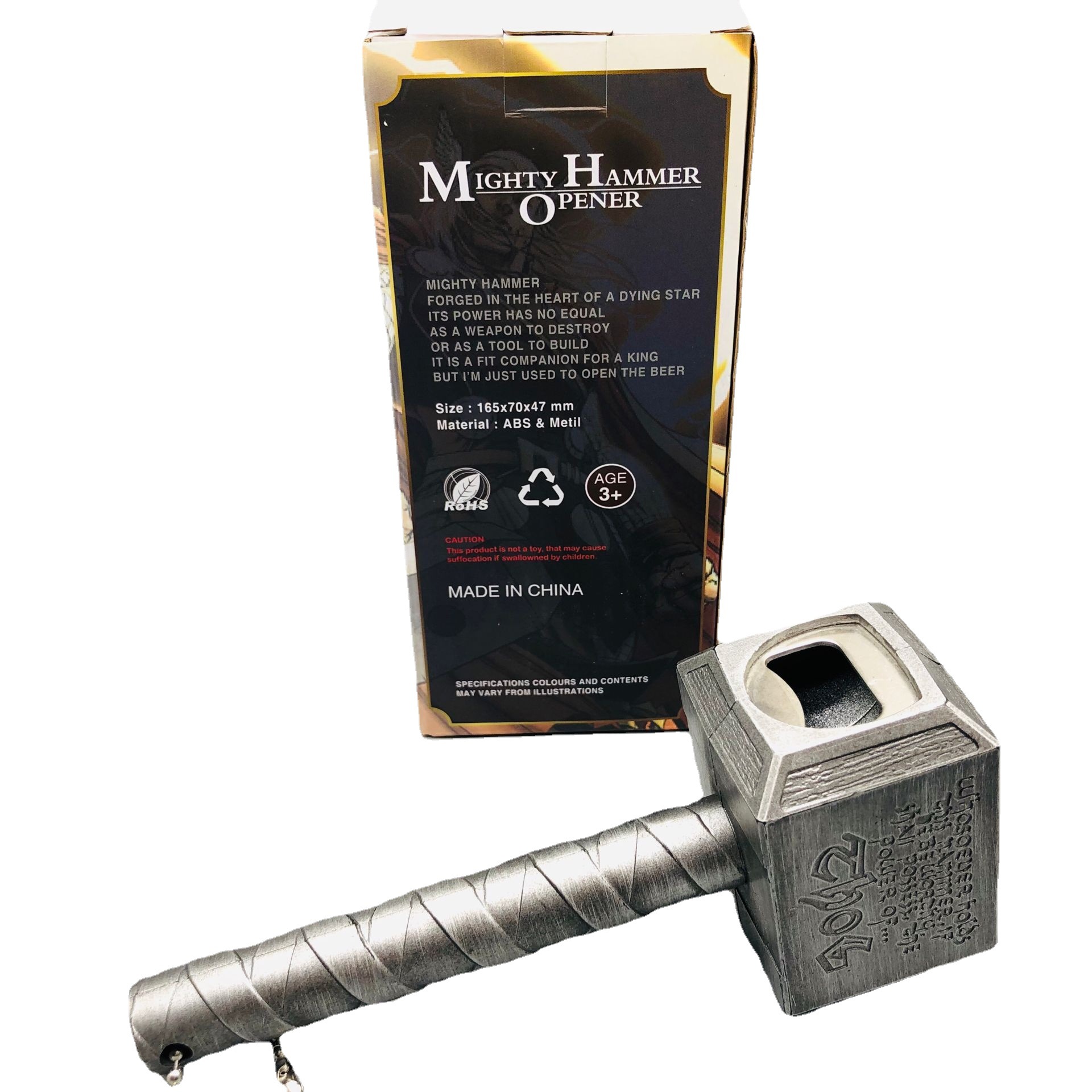 Nuevo embalaje de caja de color creativo Thor martillo abrebotellas personalidad martillo cerveza abrebotellas necesidades diarias