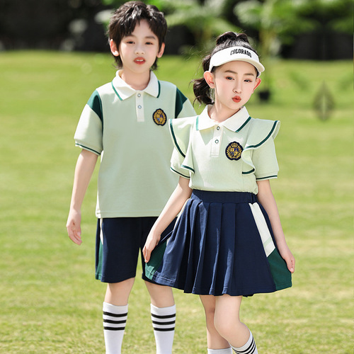 Summer kindergarten uniform for senior class graduation school uniform for primary school students sports uniform for first grade class uniform for June 1st performance uniform