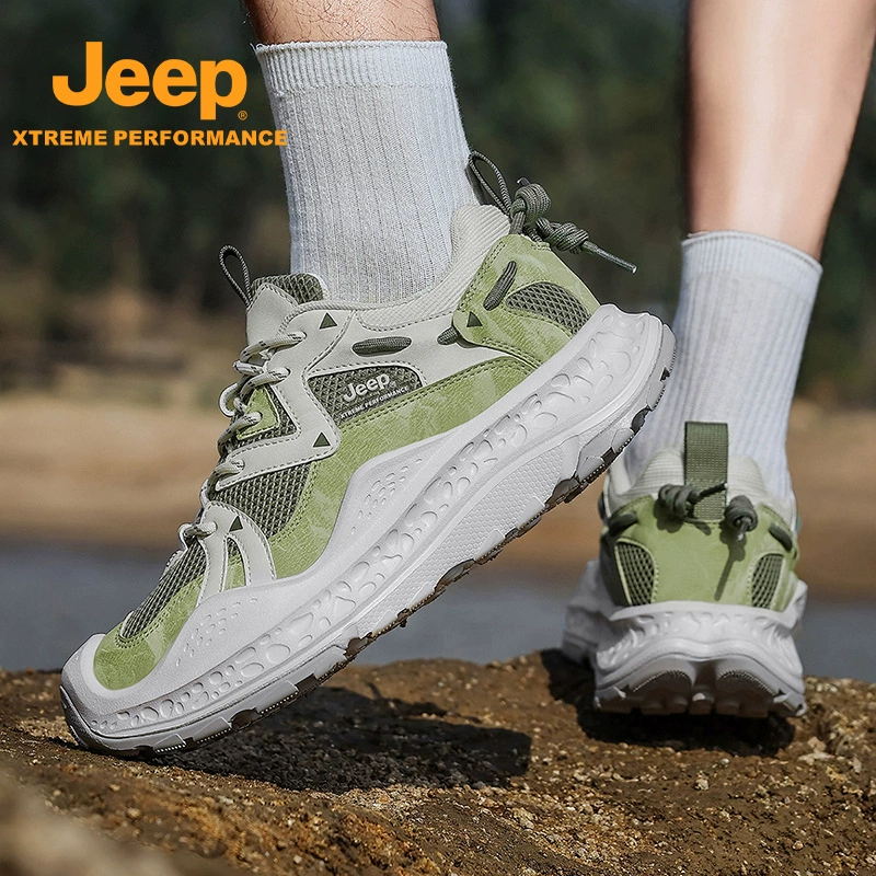 Jeep сетчатая туристическая обувь для походов, дышащая нескользящая комфортная обувь с амортизирующей платформой, новая коллекция