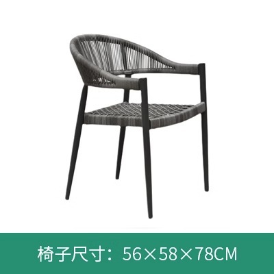 Balcón al aire libre patio jardín comedor silla Silla de ratán al aire libre B & B al aire libre mesa y silla cafetería bar al aire libre