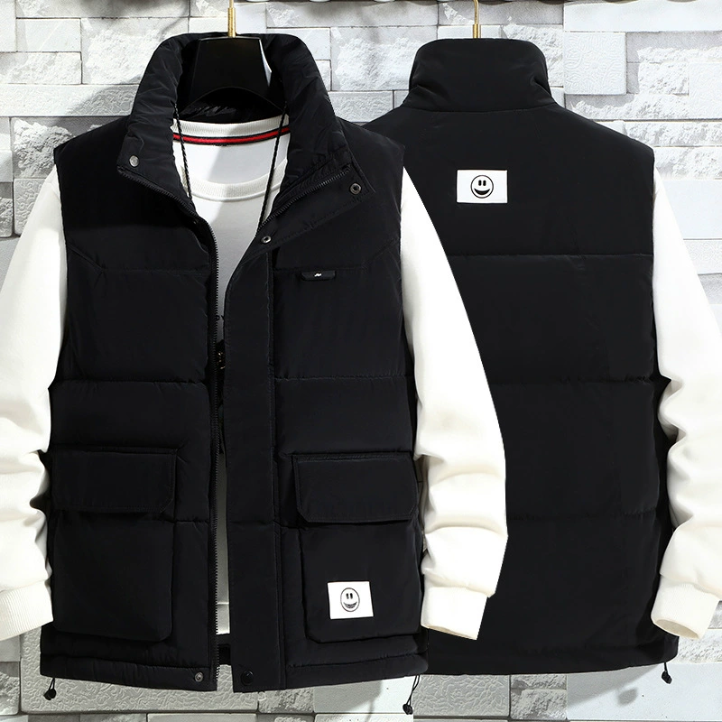 Мужской хлопок жилет зимний мужской новый стиль с капюшоном хлопок плечо жилет куртка рабочая одежда