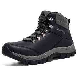 跨境大码鞋男士徒步鞋高帮户外运动登山鞋保暖高海拔攀岩鞋营地鞋