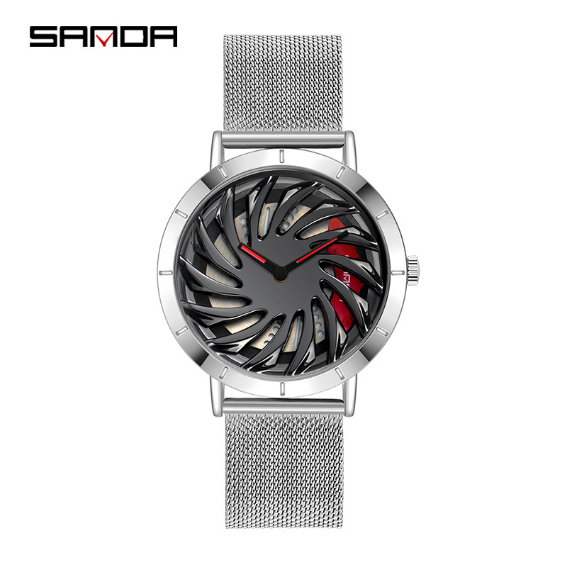 1056 메쉬 벨트 실버