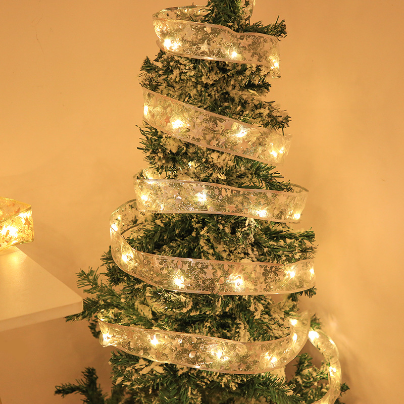 Luces decorativas navideñas Cintas Luces LED Cadena Decoraciones navideñas Árbol de Navidad Luces decorativas Colgante Regalos Cintas