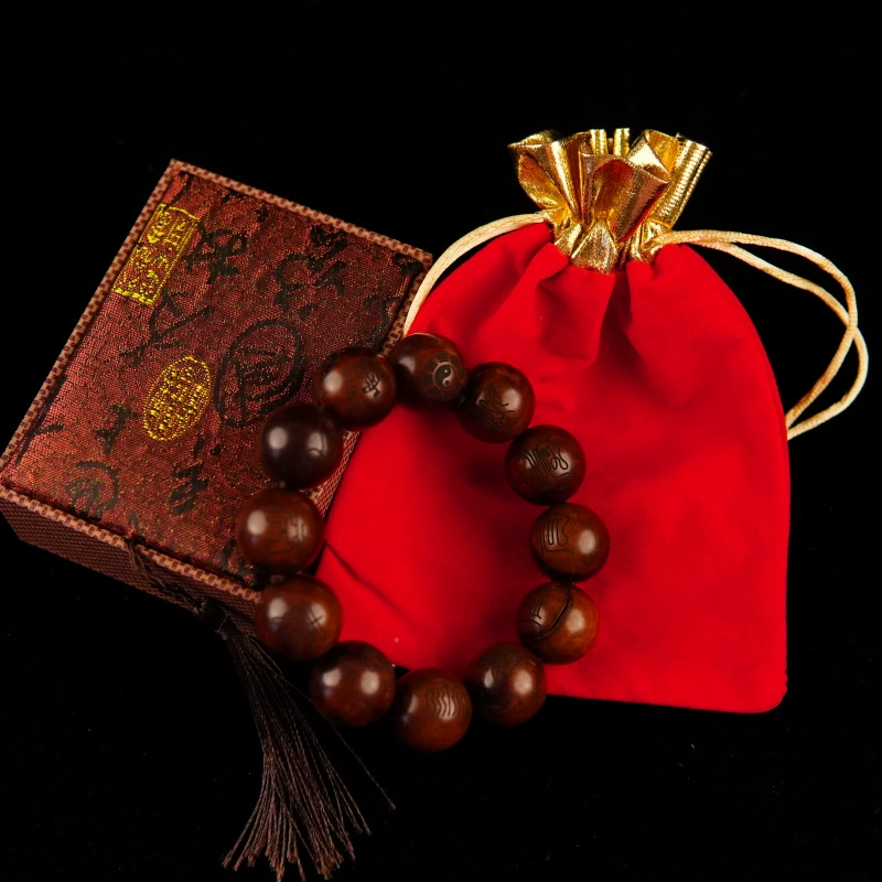 Longhu Mountain lightning strike jujube purple taboo bracelet hand-held rosary nine-character mantra cross sutra bracelet thunder jiao