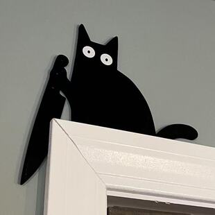BlackCatCornerKnifeDoorFrameDecoration��؈���T���b��ľˇ