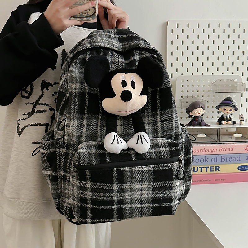 Linda chica tote bolso 2024 otoño e invierno nueva muñeca de dibujos animados de moda de gran capacidad bolso de hombro único bolso de axila bolso de mujer