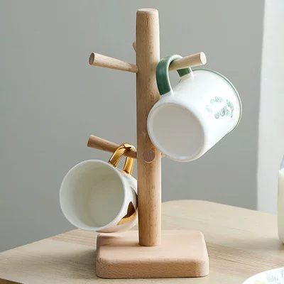 Wooden creative glass holder, storage system, tea cup, drying rack