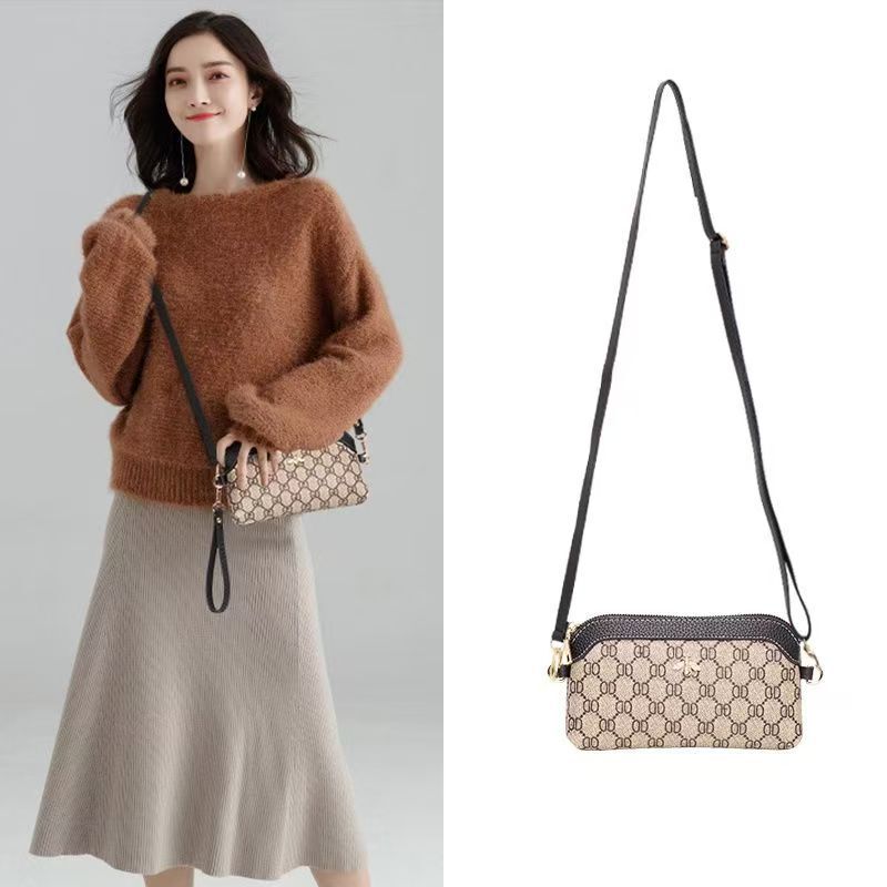 Cross-Border Wholesale European and American Wallets, Polyester Splicing Small Bags, Shopping and Grocery Shopping Mommy Bags, Cross-Body Printed Mobile Phone Bags