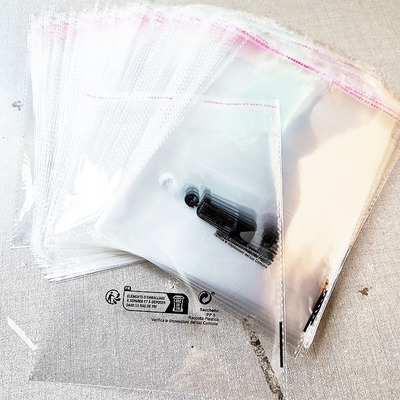 shein跨境现货专供饰品环保标识自粘袋单面透明opp包装袋