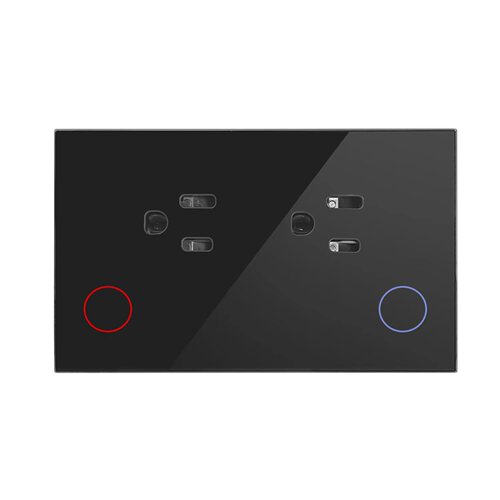 US Standard Doodle WiFi Smart Plug 15A Glass Panel with App Setting Button Backlight Switch Plug