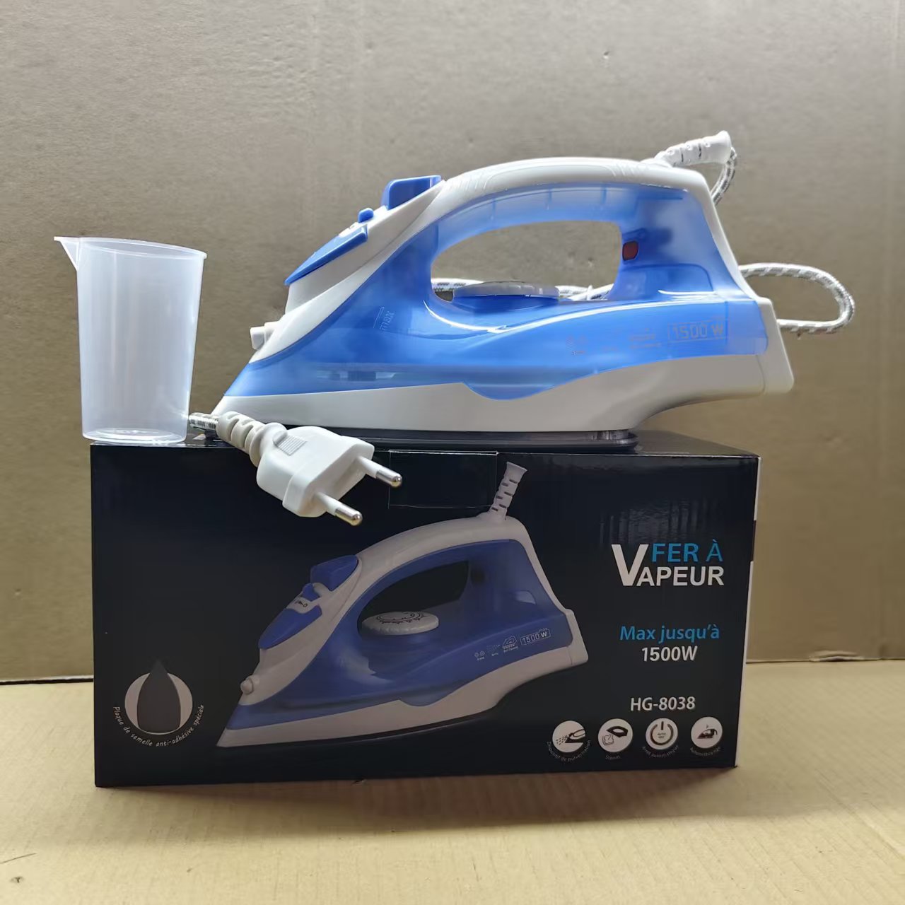 Cross-Border European Standard Steam Electric Iron, Garment Ironing Machine, Household Small Overheating Protection Ironing Machine, Five-Speed Temperature