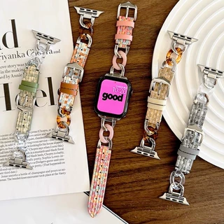 树脂短链苹果手表带适用applewatchs9新款iwatch678se智能通用