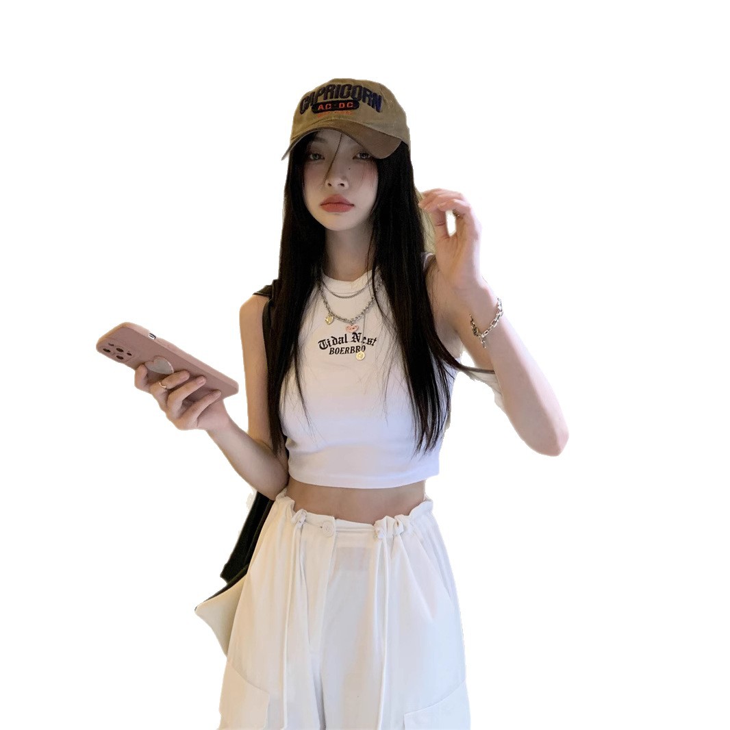 Camisola sin mangas de estilo coreano para mujer en forma de I image 6