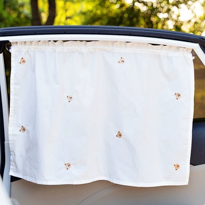 Car curtains insulation sunshade children's cartoon suction - embroidery-cub-curtain