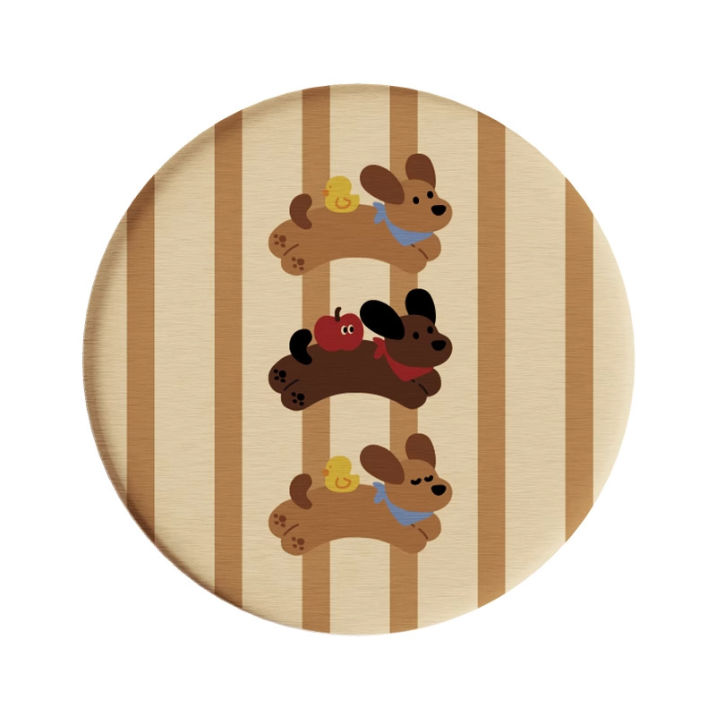 Posavasos de café de oficina de dibujos animados, posavasos de escritorio, posavasos de agua redondos, almohadillas absorbentes de agua de barro de diatomeas, encimera de secado rápido