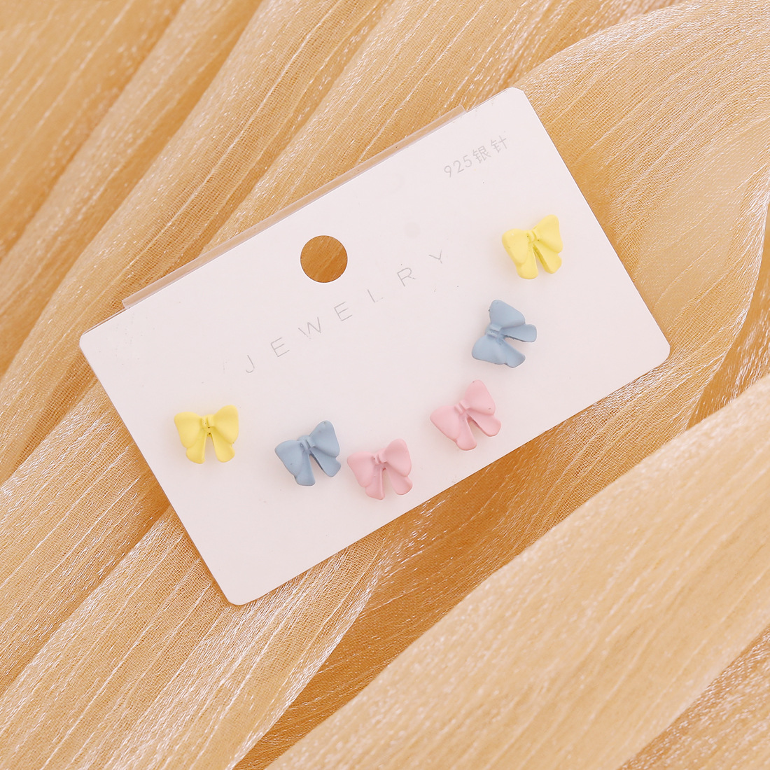wholesale jewelry butterfly bear bow stud earrings set nihaojewelry