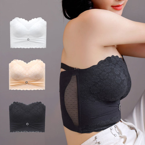 Pure Desire Strapless Underwear for Women with Big Breasts and Small Breasts without Wires to Shrink Secondary Breasts and Push Up Bras Summer Thin Style