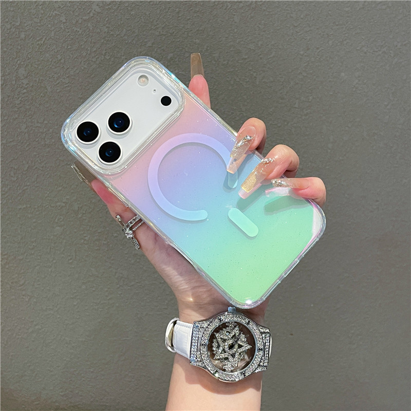 Magnetic Glitter Case For Iphone 17 Pro With Diamond Pattern_voghion.com