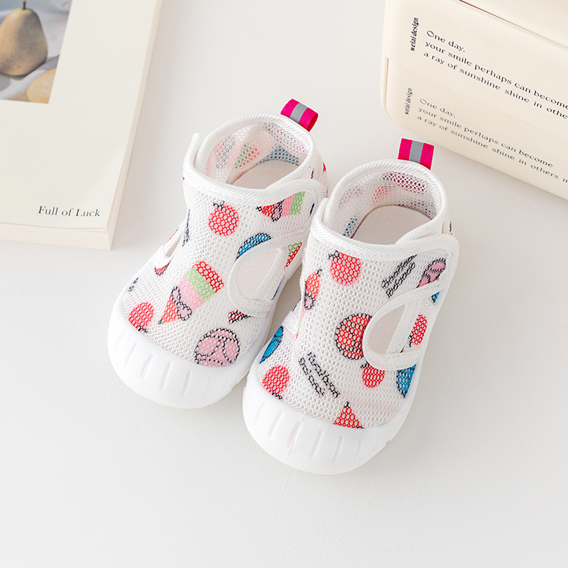 Zapatos de verano para bebés zapatos de tela transpirables de tela suave para niños pequeños sandalias antideslizantes para niños pequeños