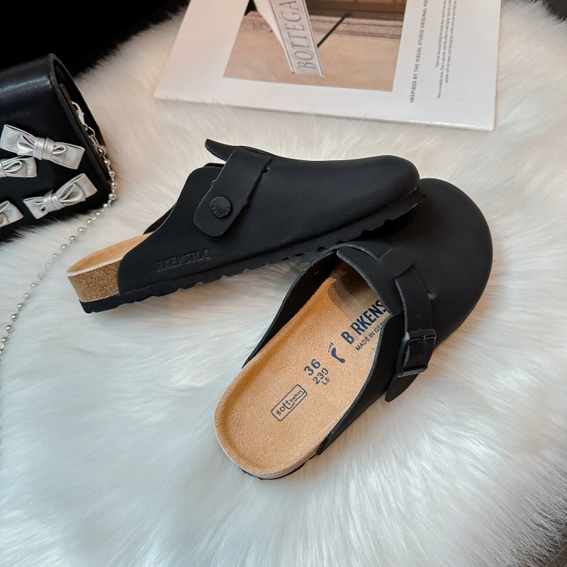 Покупные мужские и женские Birken обувь из натуральной кожи BK, лето 2025, новая толстая подошва, один стиль, обувь с пробкой для улицы