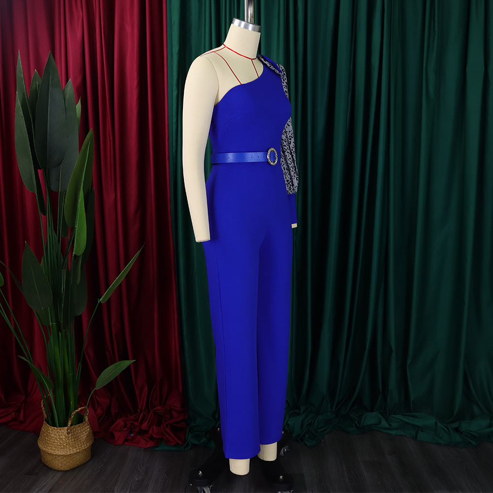 Women's Jumpsuits Rompers One Shoulder High Waist Wide Leg Elegant_voghion.com