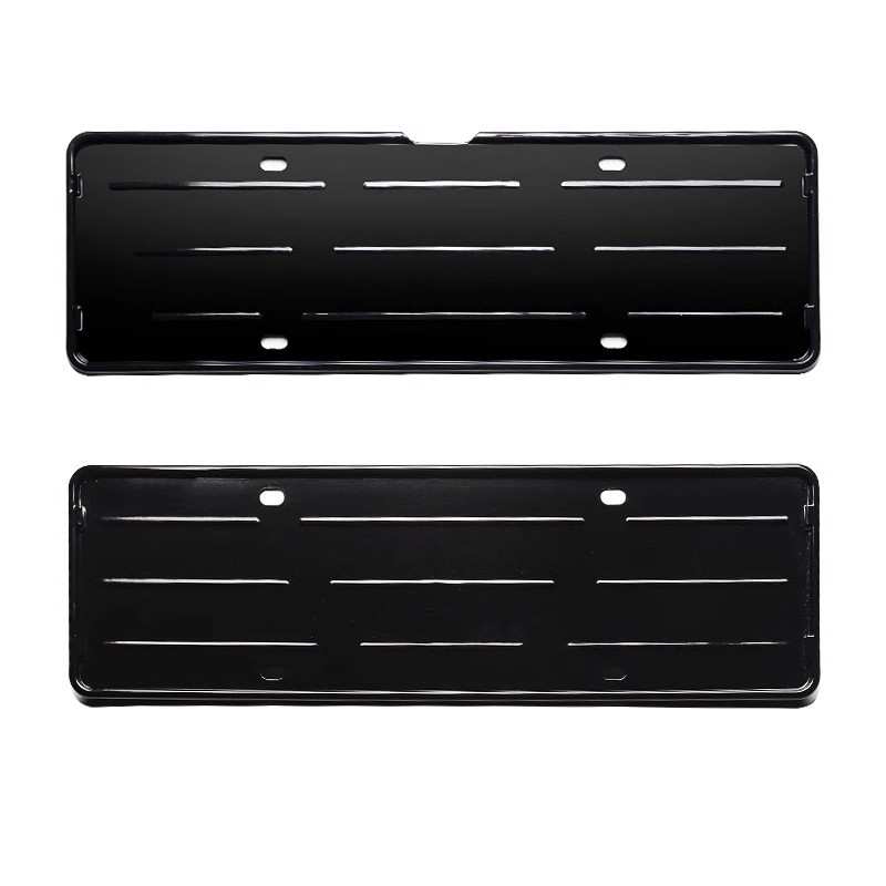 Jike Gloss Black License Plate Frame ABS Carbon Fiber Pattern for Zeekr 7X (License plate holder/license plate holder) - 7x-gloss-black-license-plate-frame-pair