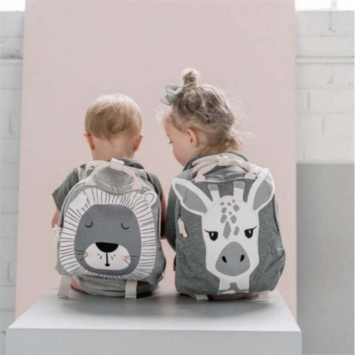 INS Nordic Style Cute Cartoon Animal Series School Bag Children Backpack Baby Dual Shoulder Bag
