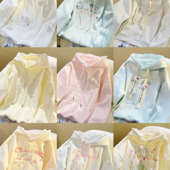 2025 Spring and Autumn Loose-Fitting Hooded Sweatshirt Women's Jacket Versatile Pullover Outerwear Women's Clothing Physical Store Wholesale Supply