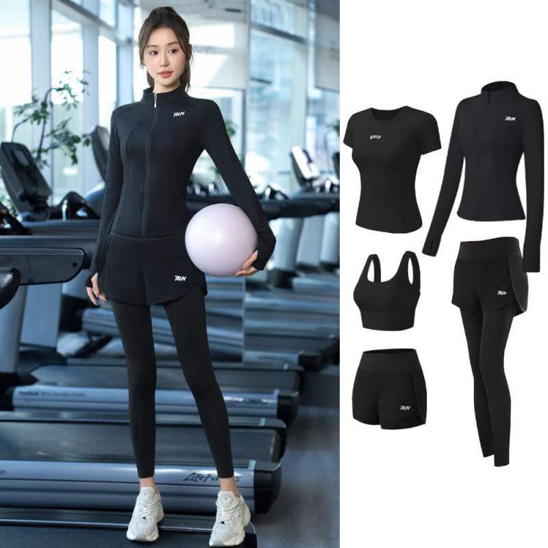 Trajes de yoga para mujeres de verano ropa deportiva suelta rápida ropa seca para correr trajes de mujeres de la mañana comercio al por mayor