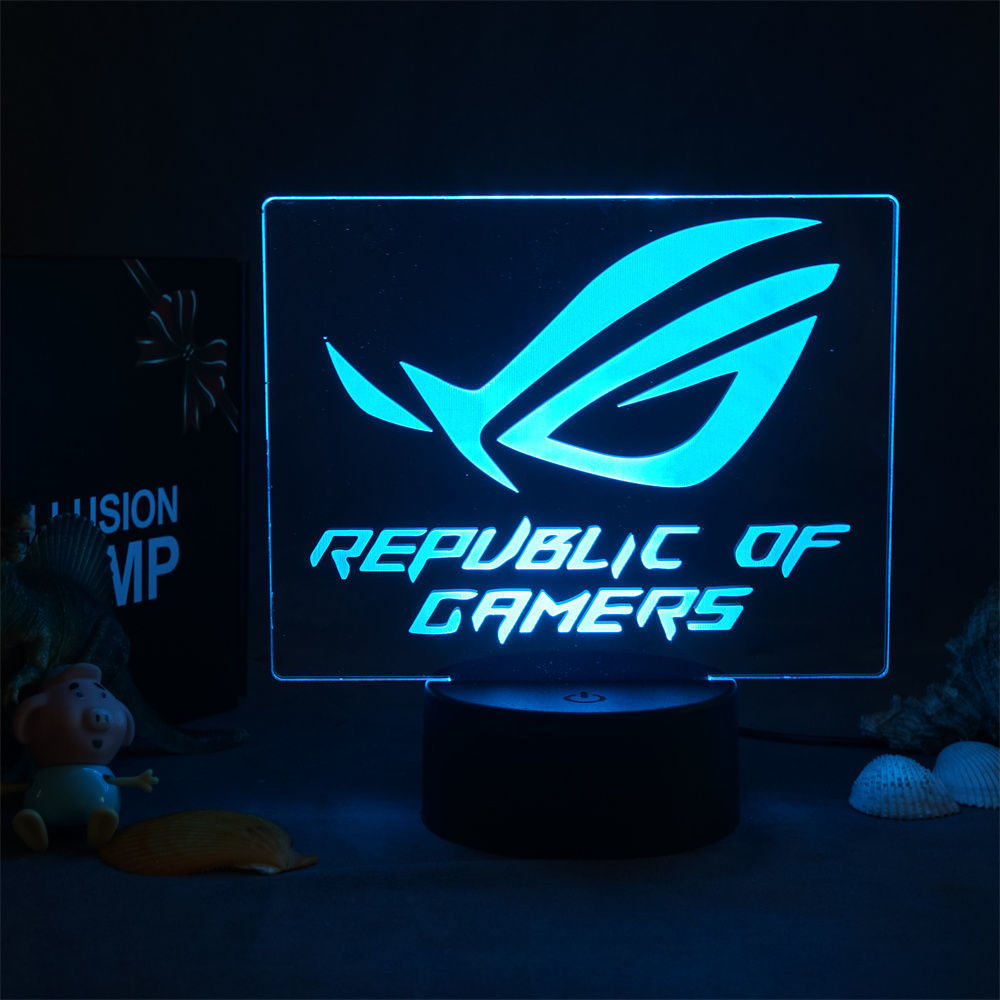 Lámpara 3D decorativa estilo gaming con diseño de mando