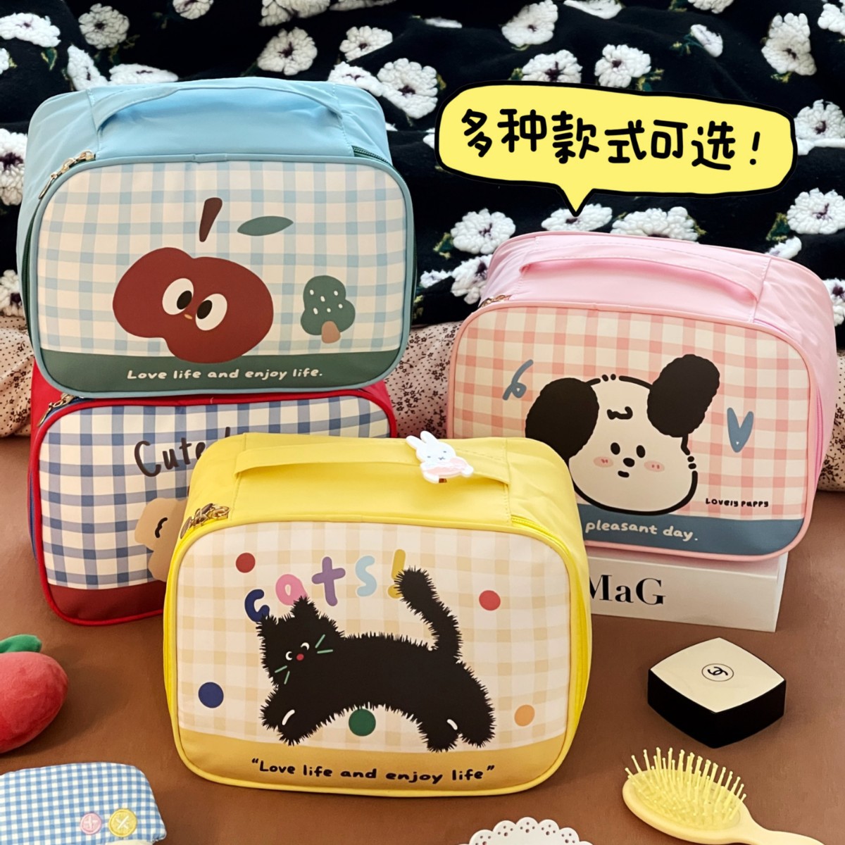 Nueva bolsa de maquillaje de gran capacidad de alta partición de valor facial multicapa portátil para viajar bolsa de almacenamiento de dormitorio resistente a la suciedad