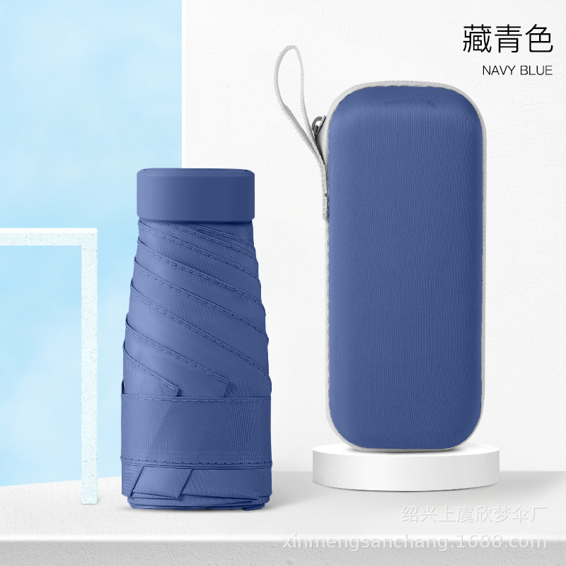 Azul marino plano seis veces con la caja de la cremallera de la cinta