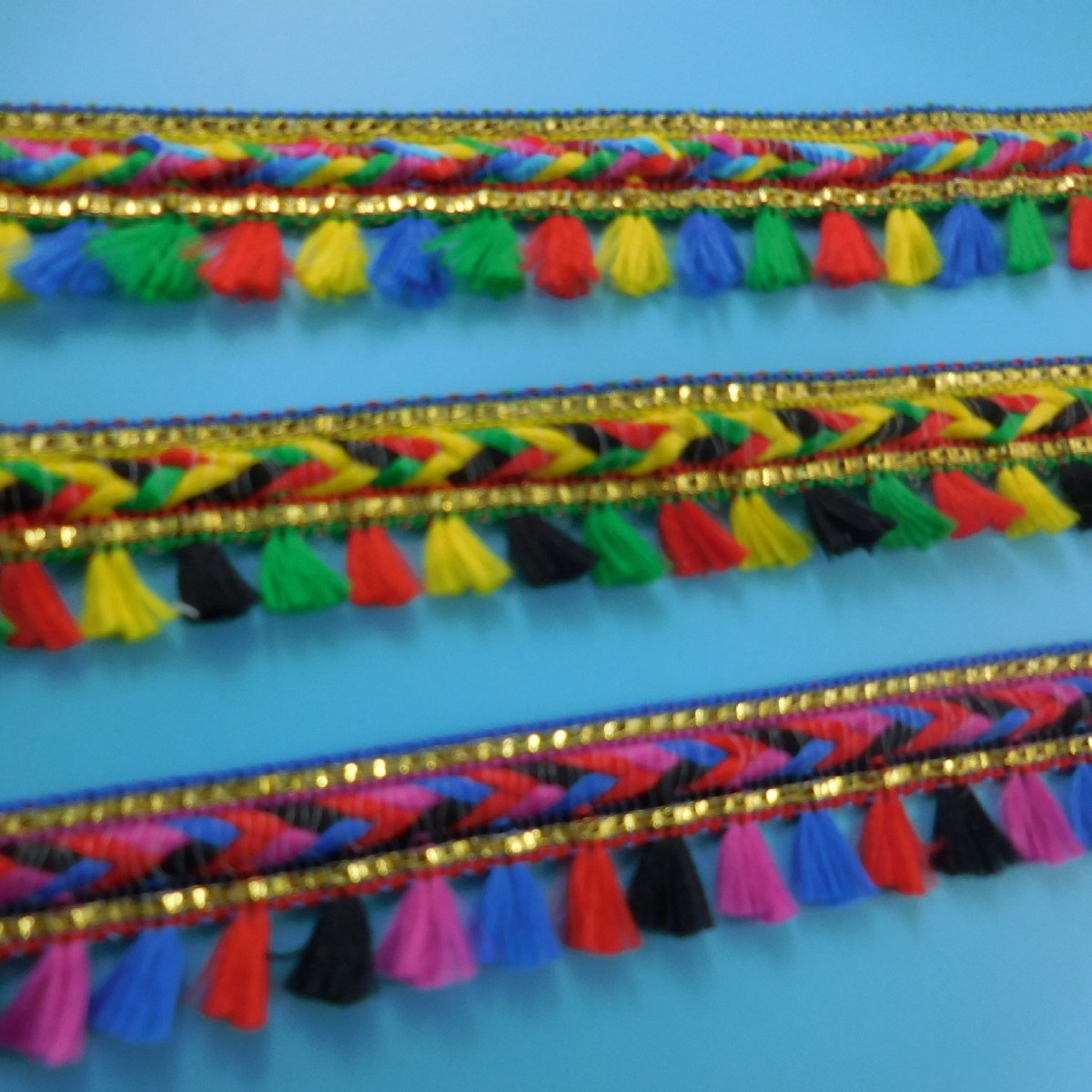 厂家直供辅料花边涤纶彩色牙刷排须 扫把流苏 工艺品 民族风织带