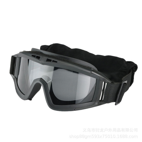 Desert Locust Tactical Goggles Shooting Glasses Military Fan Goggles Real Person CS Self-Defense Equipment Protective Glasses Cross-border