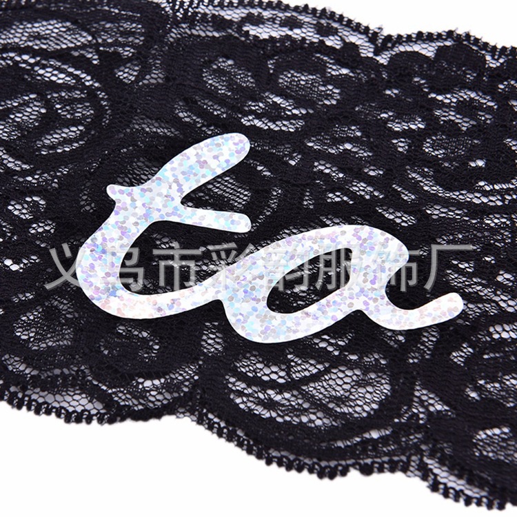 Fabricantes de suministro de encaje estampado rosa oro correa de hombro fiesta de novia encaje negro estampado cinta correa de etiqueta