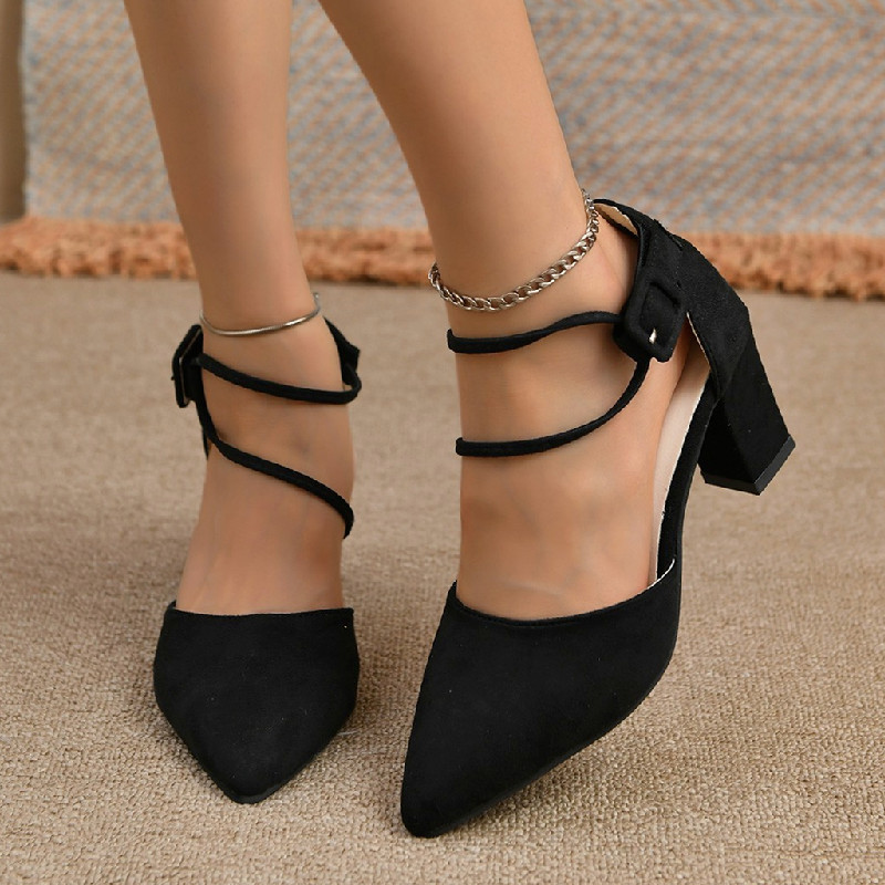 Women's Sexy Solid Color Point Toe Fashion Sandals display picture 7