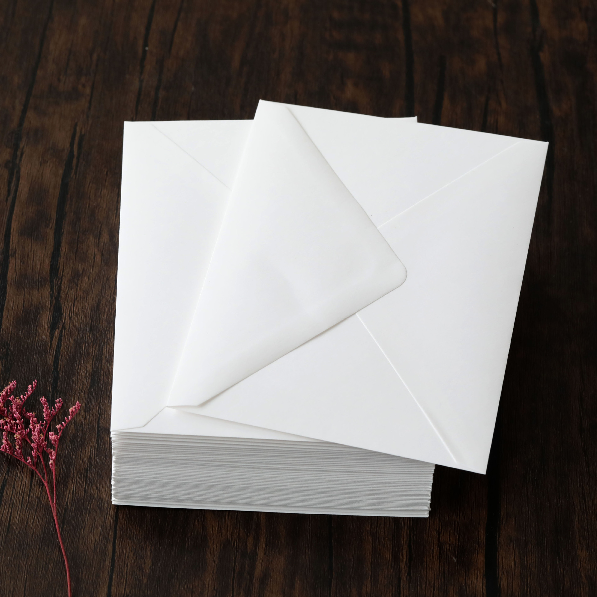 Manufacturer Invitation Accessories 120g Cardstock White Envelope Wedding Invitation Western-Style Wedding Greeting Card Packaging Envelope