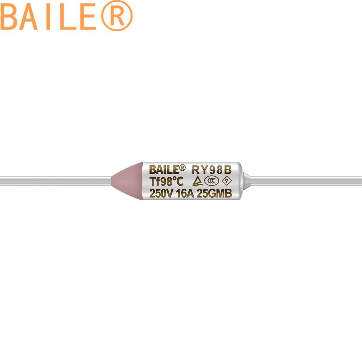 批发 江苏百乐BAILE温度保险丝RY98B高端金属热熔断体110/250V16A
