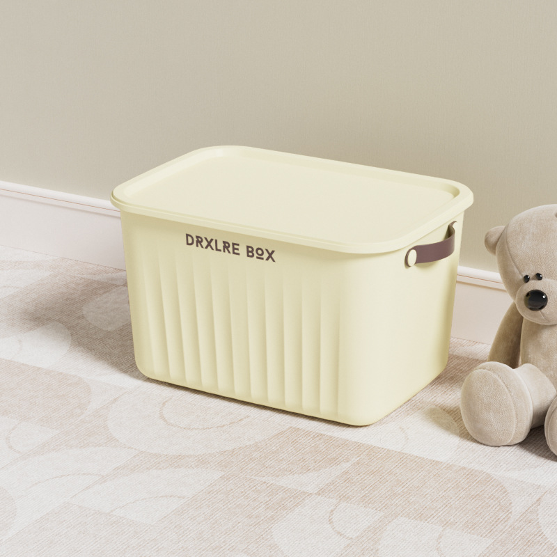 Caja de almacenamiento de PP de piso doméstico transfronterizo apilable engrosada de gran capacidad caja de almacenamiento de artículos diversos de juguete cesta de almacenamiento