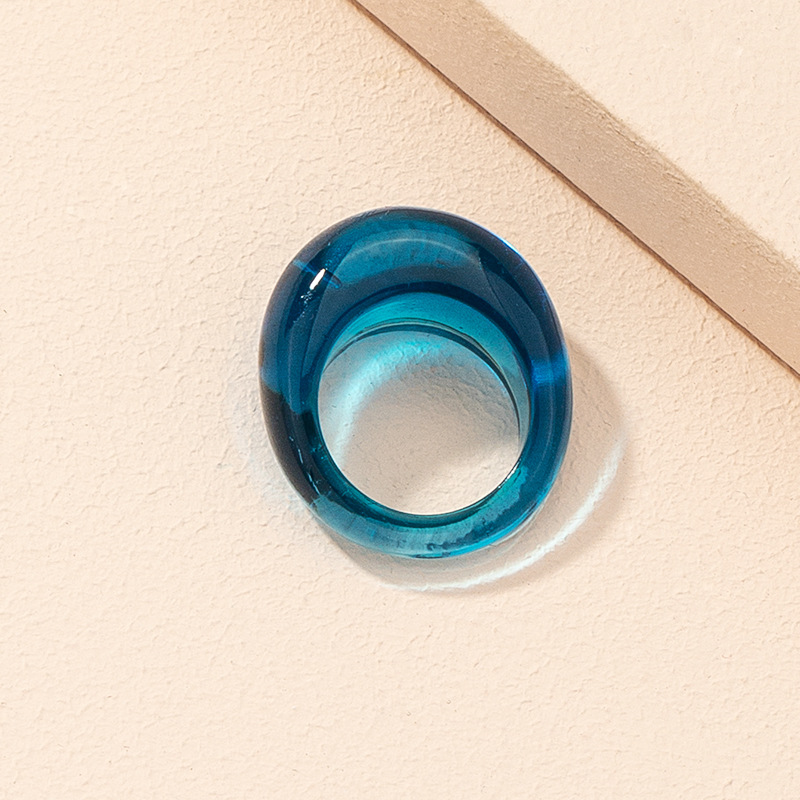 Korean fashion drop-shaped acrylic ring