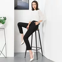 Xuan Yi Zi Летние эластичные узкие брюки с классическим пиджаком - корейский стиль для тинейджеров, облегающий крой