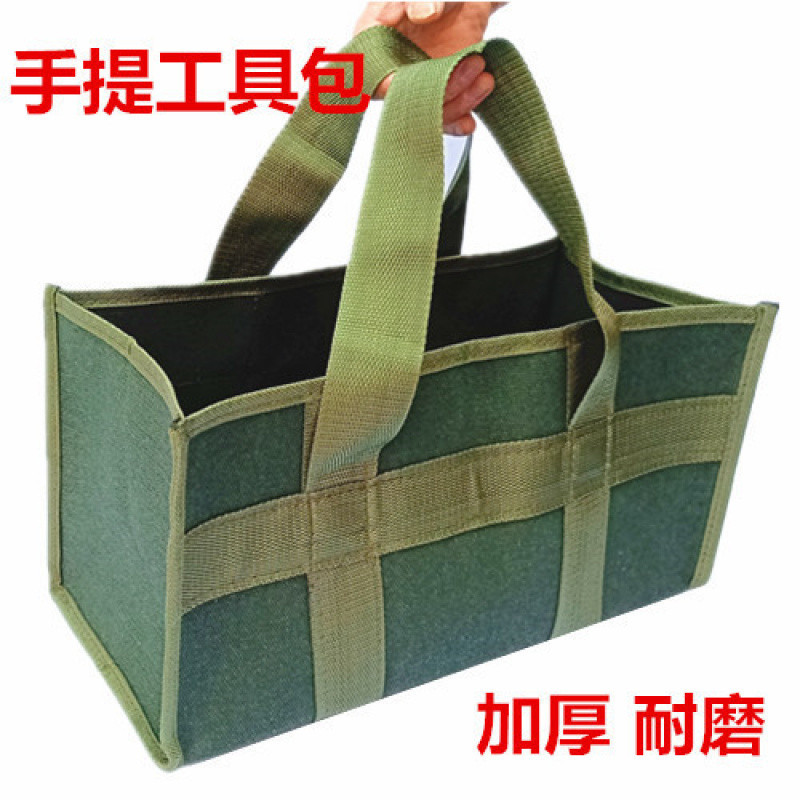 (2개) 손 도구 가방 손 도구 저장 가방 자동 보호 두꺼운 도구 가방 캔버스 전기 유지 보수 핸드백